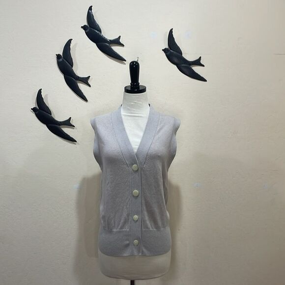 Everlane Cotton–Merino Sweater Vest in Warm Toasted Heathered Oat - M - Picture 1 of 11